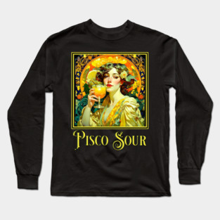 Art Nouveau Pisco Sour Long Sleeve T-Shirt