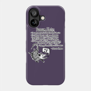 Possum facts Phone Case