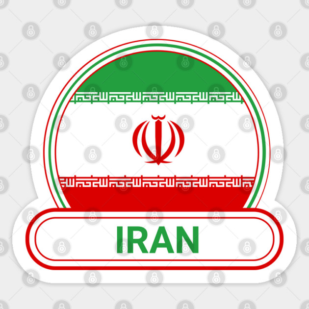 Iran Country Badge - Iran Flag Sticker by Yesteeyear