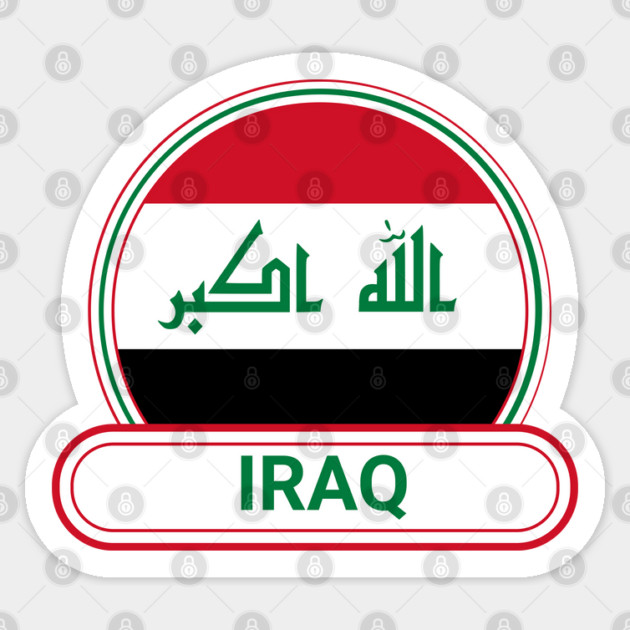 Iraq Country Badge - Iraq Flag Sticker by Yesteeyear