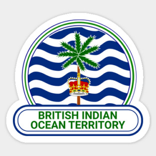 British Indian Ocean Territory Country Badge - British Indian Ocean Territory Flag Sticker