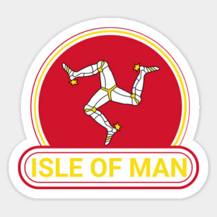 Isle of Man Country Badge - Isle of Man Flag Sticker