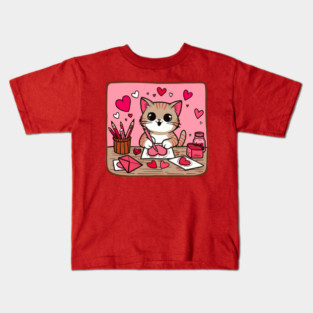 Making Valentines Cards Kids T-Shirt