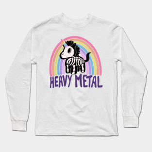 Heavy metal unicorn Long Sleeve T-Shirt
