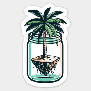 Island In a Bottle Sticker