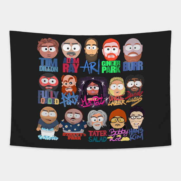 Stand Up Comedy Ultimate Collection  Cartoon Style Tapestry by Ina