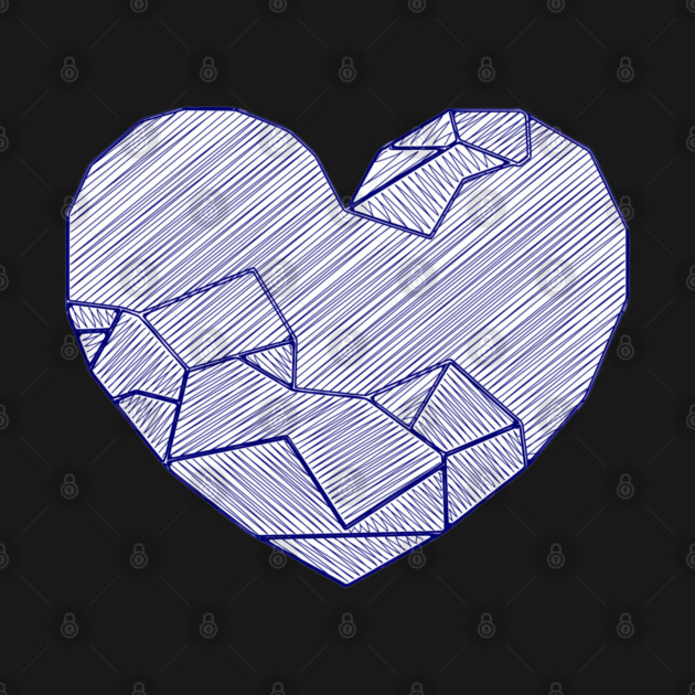 Ink Heart Drawing by Lakeric