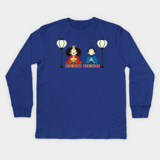 Colorful Hina Matsuri Dolls Kids Long Sleeve T-Shirt