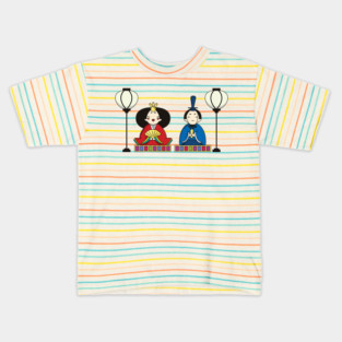 Colorful Hina Matsuri Dolls Kids T-Shirt