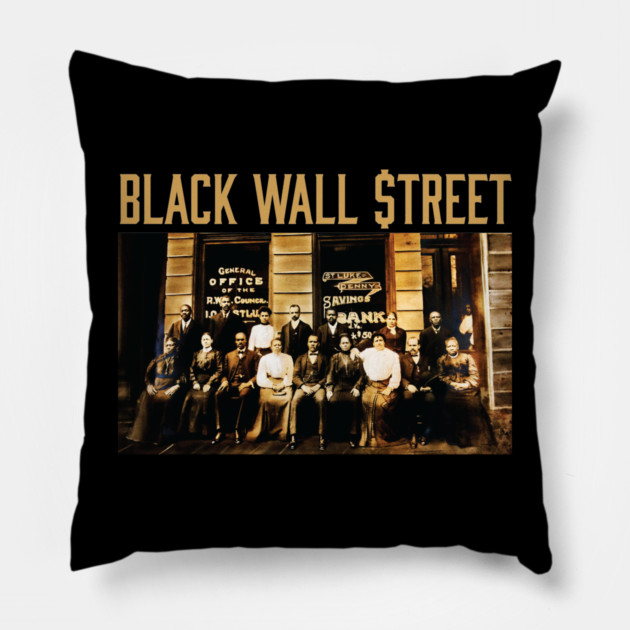 Black Wall Street, Black History Pillow by UrbanLifeApparel