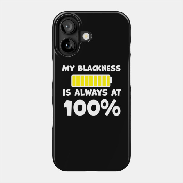 My Blackness is Always 100% Phone Case by UrbanLifeApparel