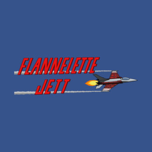 Flannelette Jett Logo (Red) T-Shirt