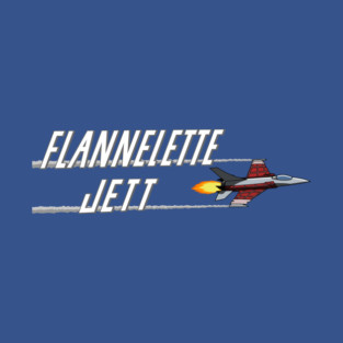 Flannelette Jett Logo (White) T-Shirt
