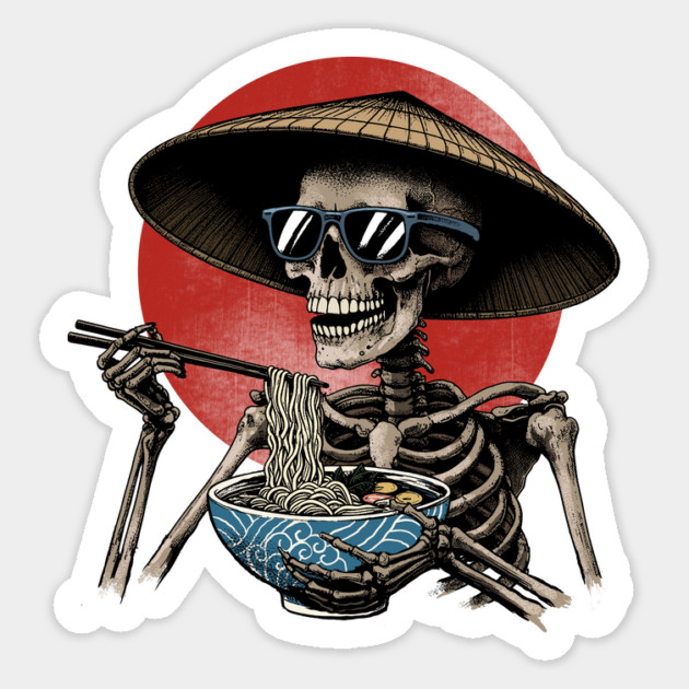 Eternal Noodle Feast: Skele-Ramen Delight Magnet by GoshWow®