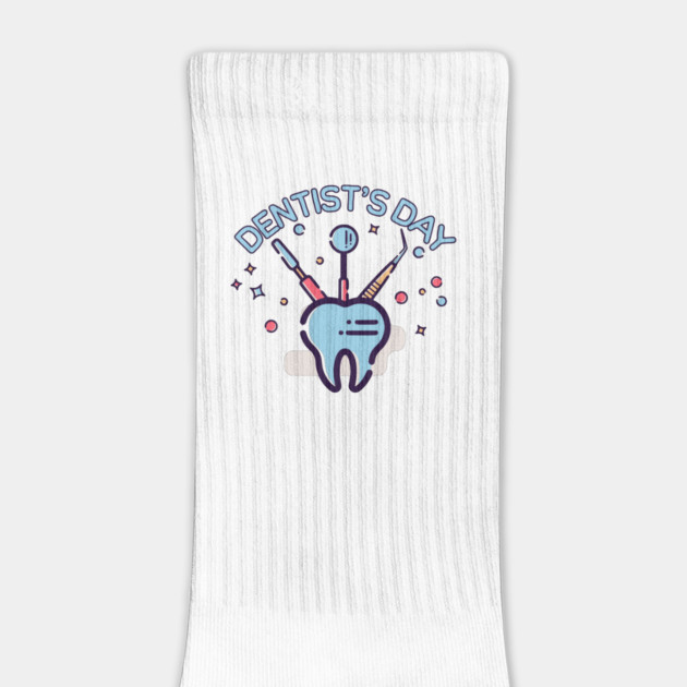 Retro Dentist’s Day, tooth and dental tools by HolidayBug