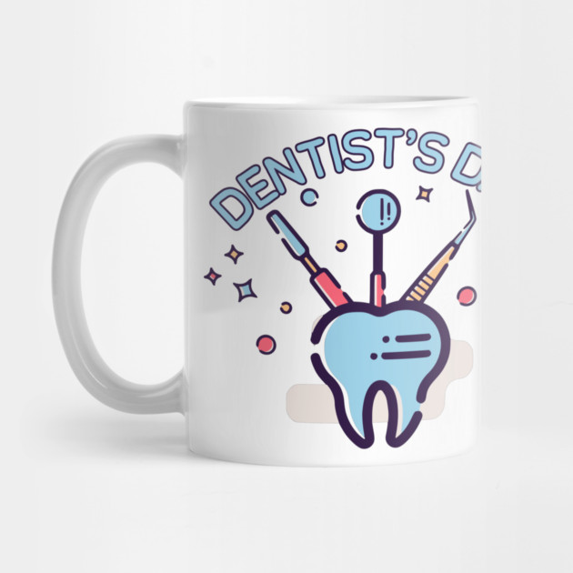 Retro Dentist’s Day, tooth and dental tools by HolidayBug