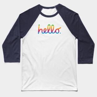 hello lisa (rainbow) apple Baseball T-Shirt