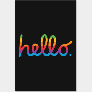hello lisa (rainbow) apple Posters and Art