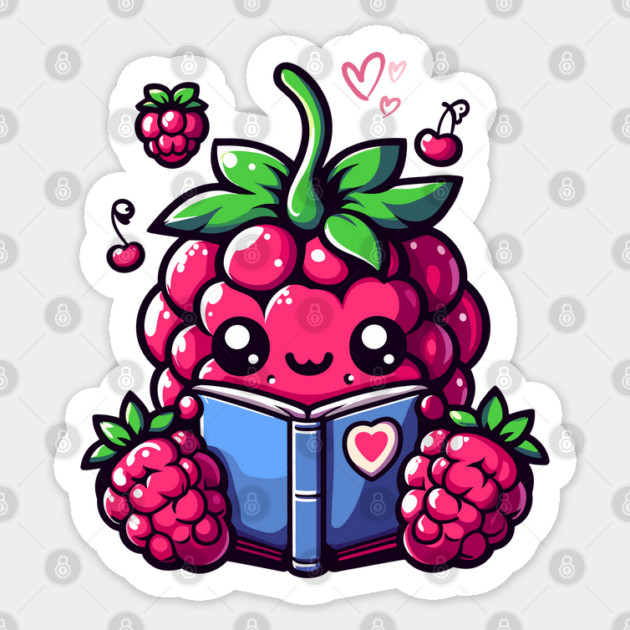 Berries Reading Sticker by JessArty