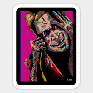 Victor Zsasz "Zombie World" portrait (digital) Magnet