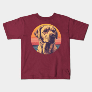 Vintage Yellow Labrador Retriever Kids T-Shirt