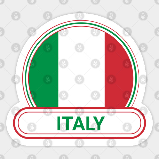 Italy Country Badge - Italy Flag Sticker by Yesteeyear