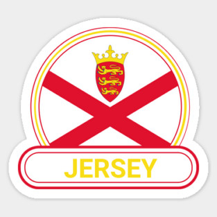 Jersey Country Badge - Jersey Flag Sticker