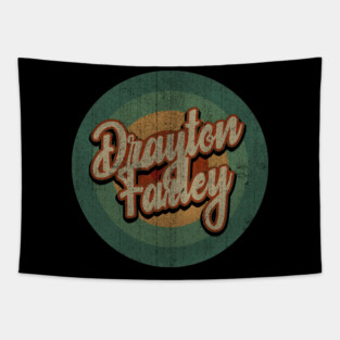 Circle Retro Vintage Drayton Farley Tapestry