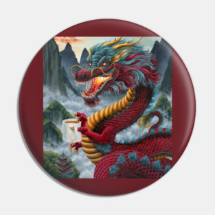 Zhulong Coffee Dragon Pin