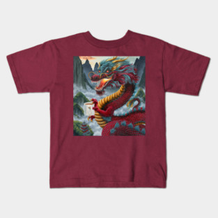 Zhulong Coffee Dragon Kids T-Shirt