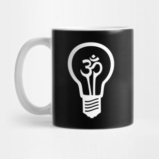 Om Meditation Lightbulb (White) Mug