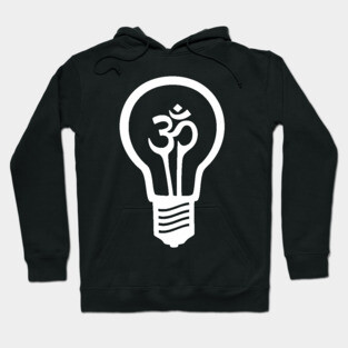 Om Meditation Lightbulb (White) Hoodie