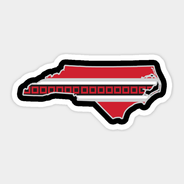 Carolina Hurricanes State Outline T-shirt Sticker by stayfrostybro