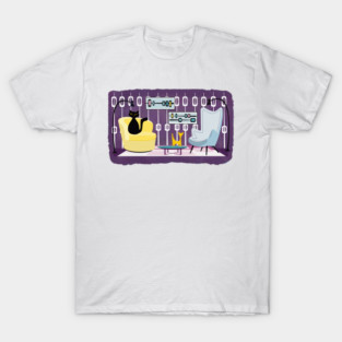 Lounging Cat Purple. T-Shirt