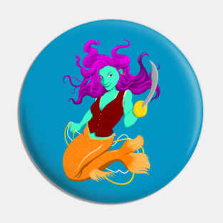 Anne the Pirate Mermaid Pin