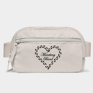 Marching Band Footprints Heart Bag