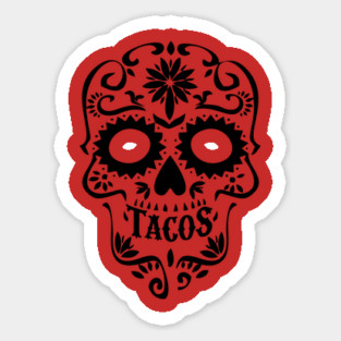 Tacos Sugar Skull Sticker