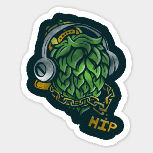 Craft Beer Hop head Humor Design Hip Hop Sticker
