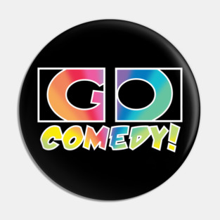 Go Comedy rainbow logo Pin