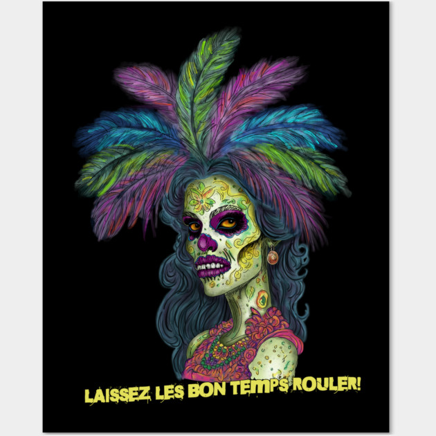 Mardi Gras Zombie Wall Art by H. R. Sinclair