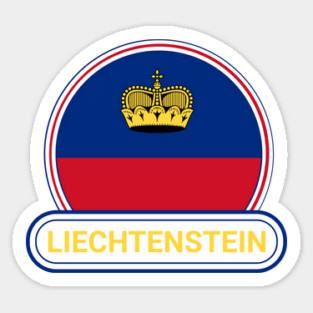 Liechtenstein Country Badge - Liechtenstein Flag Sticker