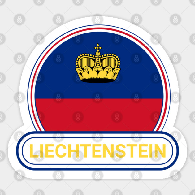 Liechtenstein Country Badge - Liechtenstein Flag Sticker by Yesteeyear
