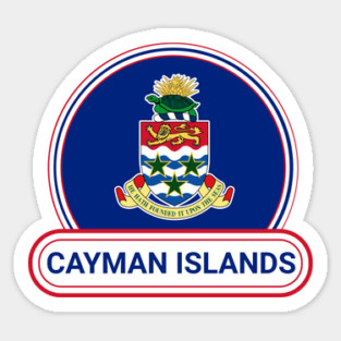 The Cayman Islands Country Badge - The Cayman Islands Flag Sticker