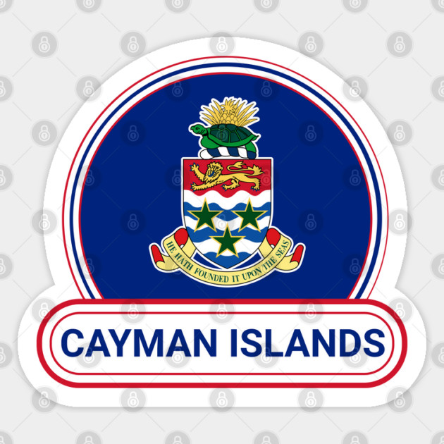 The Cayman Islands Country Badge - The Cayman Islands Flag Sticker by Yesteeyear