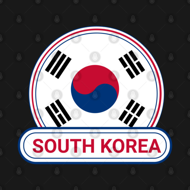 South Korea Country Badge - South Korea Flag by Yesteeyear