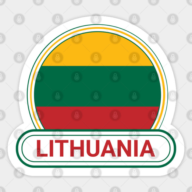 Lithuania Country Badge - Lithuania Flag Sticker by Yesteeyear