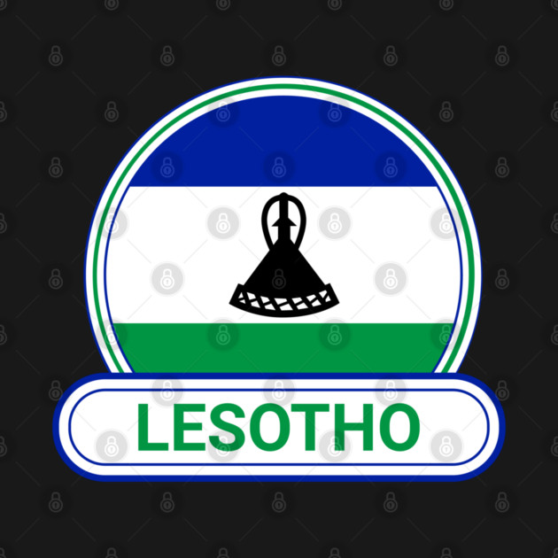 Lesotho Country Badge - Lesotho Flag by Yesteeyear