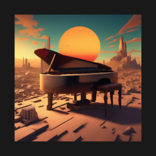 Abstract Image Including A Piano T-Shirt