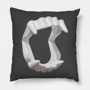 Fake Vampire Teeth Pillow