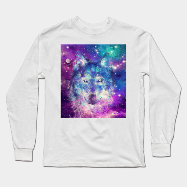 wolf Long Sleeve T-Shirt by BekimART